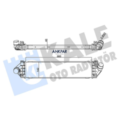 Kale Volvo S60 S80 V60 V70 Turbo İntercooler Radyatörü Dizel 31338471