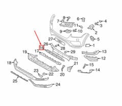 Volvo XC90 Ön Tampon Alt Orta Izgara 2016-2019 32227520