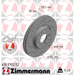 Volvo S60 S80 V70 XC70 Ön Fren Diski Delikli 16inç Takım 31262707