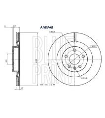 Blueprint Volvo S90 V90 XC90 Arka Fren Diski Takım 31400778