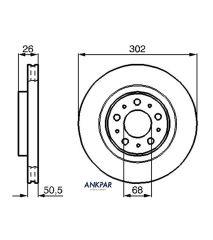 Bosch Volvo 850 S70 V70 C70 XC70 Ön Fren Diski Takım 16 İnç Büyük Tip 272276